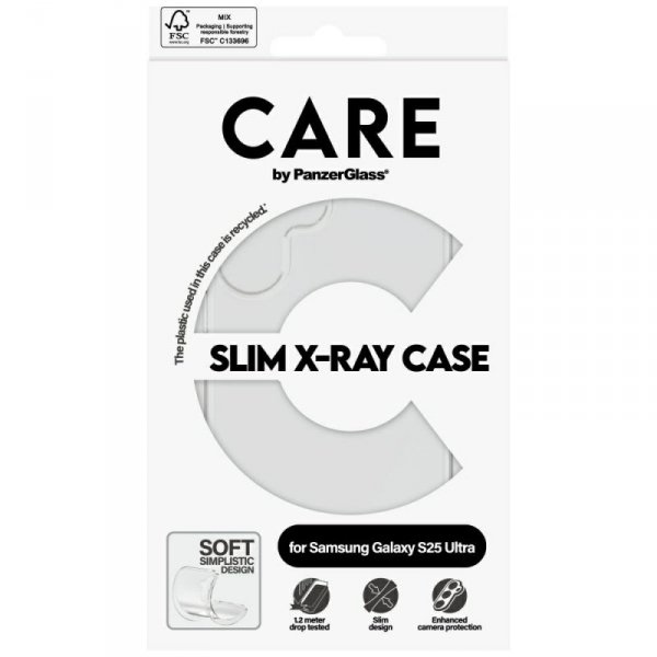 Etui CARE by PanzerGlass Fashion X-Ray   do Samsung Galaxy S25 Ultra przezroczysty