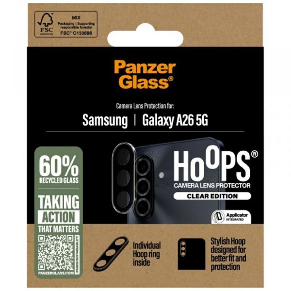 Szkło hartowane na obiektyw PanzerGlass  Hoops Lens Protector do Samsung Galaxy A26 5G przezroczysty