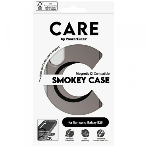 Etui CARE by PanzerGlass Flagship Urban  Combat Black QI do Samsung Galaxy S25 dymny