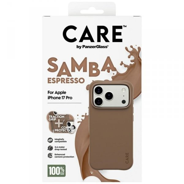 Etui CARE by PanzerGlass Fashionable     Samba MagSafe do iPhone 17 Pro espresso