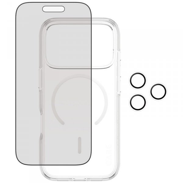 Zestaw ochronny CARE by PanzerGlass      Flagship Privacy 3w1 Etui+Szkło Prywatyzujące+Lens do iPhone 17 Pro