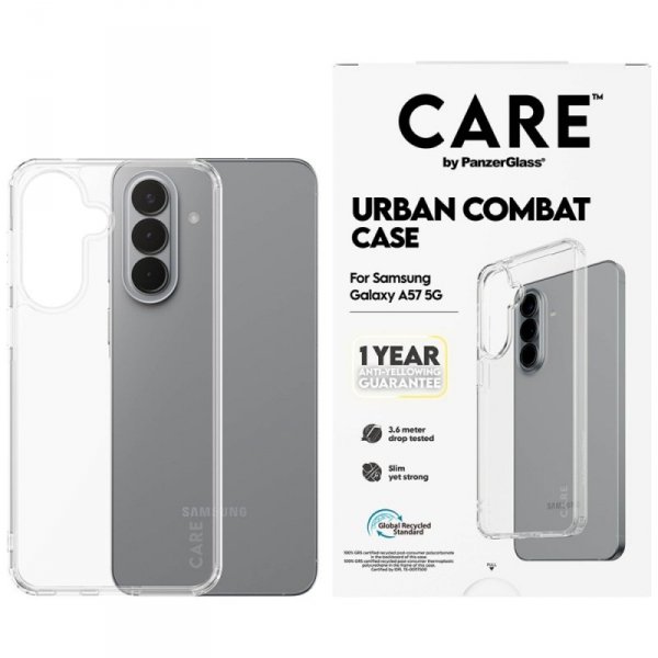 Etui CARE by PanzerGlass Flagship Urban Combat do Samsung Galaxy A57 5G przezroczysty