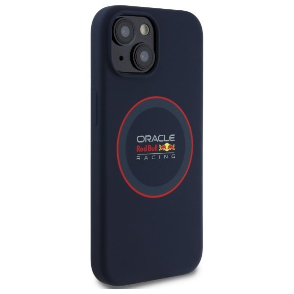 Red Bull RBHMP15S24SIILVR iPhone 15 6.1&quot; hardcase granatowy/navy Silicone Red Ring MagSafe
