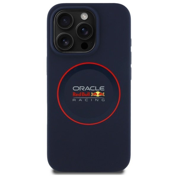 Red Bull RBHMP15X24SIILVR iPhone 15 Pro  Max 6.7&quot; hardcase granatowy/navy Silicone Red Ring MagSafe