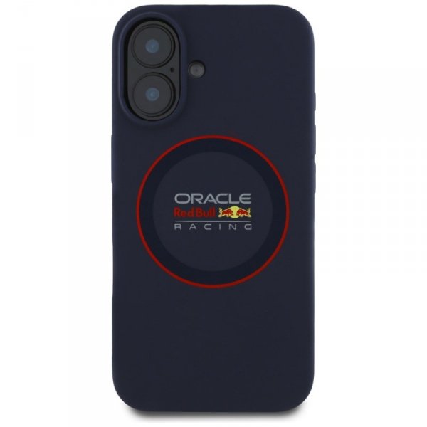 Red Bull RBHMP16S24SIILVR iPhone 16 6.1&quot; hardcase granatowy/navy Silicone Red Ring MagSafe