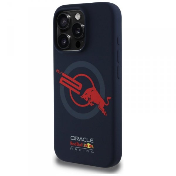 Etui Red Bull HC Silicone ORBR20 Logo    Red Lining do iPhone 15 Pro MagSafe granatowy