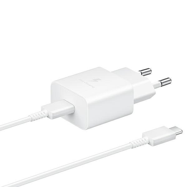 Ładowarka sieciowa Samsung EP-T1510XW 15WFast Charge + kabel USB-C/USB-C biały/white