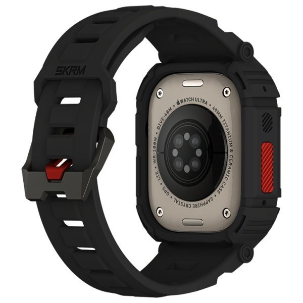 Skinarma pasek+etui Mecha 2in1 Apple     Watch 49mm czarny/black