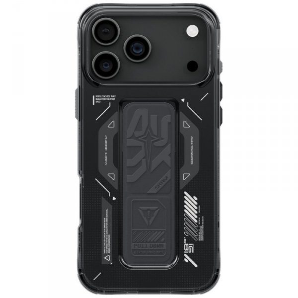 Etui Skinarma Helio do iPhone 17 Pro Max Magnetic Charging + Grip Stand grafitowy