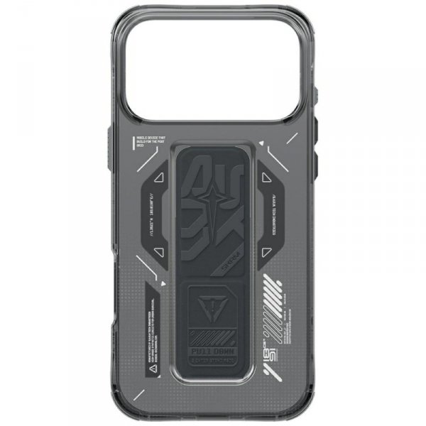 Etui Skinarma Helio do iPhone 17 Pro Max Magnetic Charging + Grip Stand grafitowy