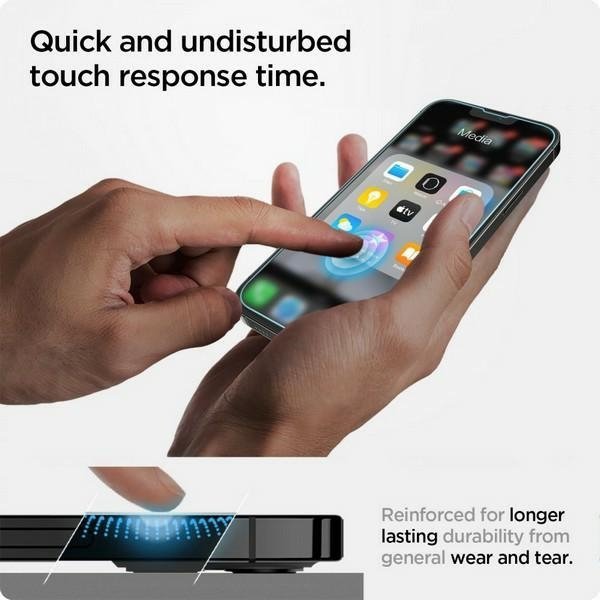 Szkło hartowane Spigen Glas.TR &quot;EZ FIT&quot;  do iPhone 16e/14/13/13 Pro 2szt