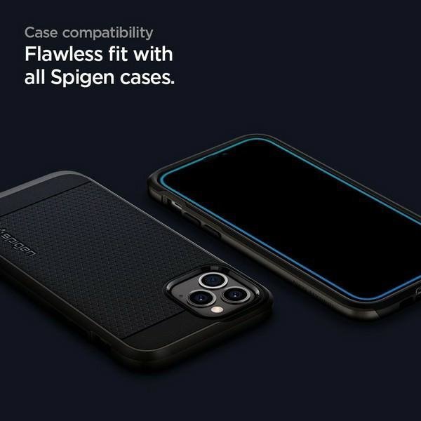 Spigen Glass FC iPhone 12 Pro Max szkło hartowane czarna ramka AGL01468