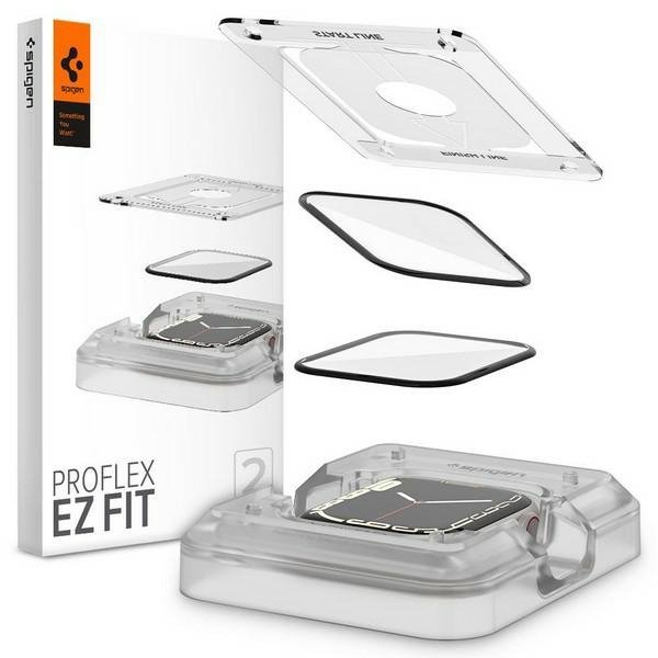 Spigen ProFlex EZ FIT Apple Watch 7 45mm2szt./2pcs AFL04051 Szkło Hybrydowe
