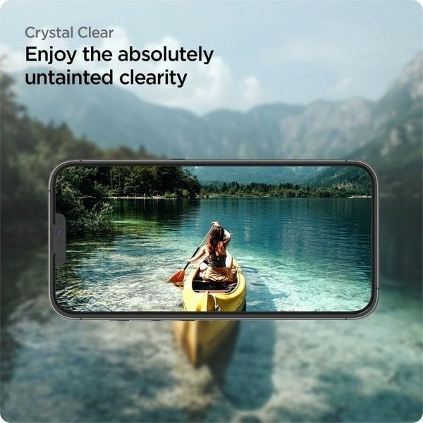 Spigen Alm Glass FC iPhone 16e/14/13/13  Pro 2 szt. szkło hartowane czarna ramka AGL03387