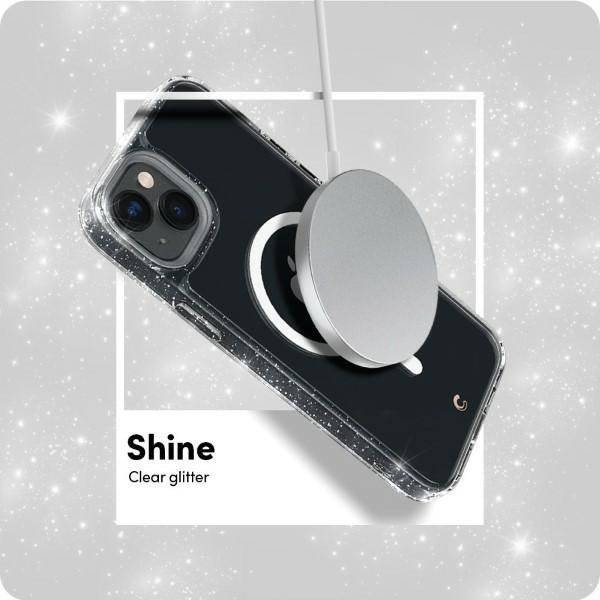 Spigen Cyrill Shine MAG iPhone 14 Plus Magsafe Glitter Clear etui + 2 x szkło ACS04942