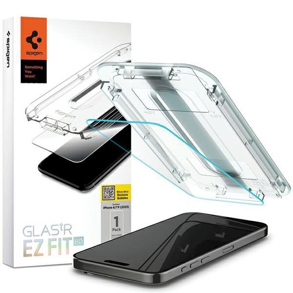 Spigen Glas.TR iPhone 15 Pro Max 6.7&quot;&quot;EZ FIT&quot; clear szkło hartowane AGL06878