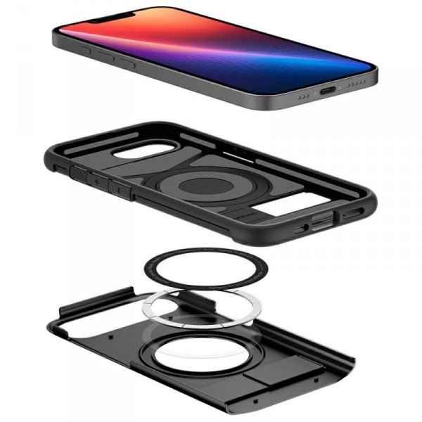 Etui Spigen Slim Armor Mag MagSafe do    iPhone 16e czarny