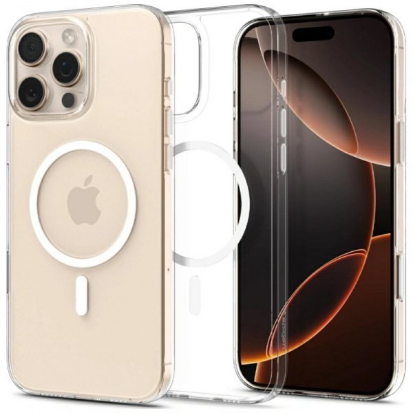 Etui Spigen Thin Fit T MAG MagSafe do    iPhone 16 Pro przezroczysto-biały