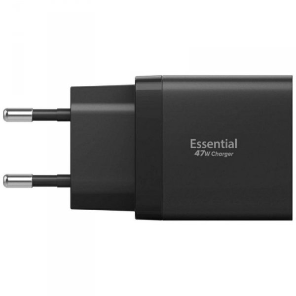 Ładowarka sieciowa Spigen Essential      EE472EU 47W 2xUSB-C czarny