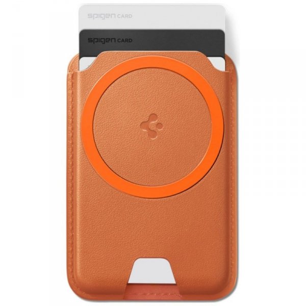 Magnetyczny portfel Spigen Valentinus    MagFit+ MagSafe pomarańczowy
