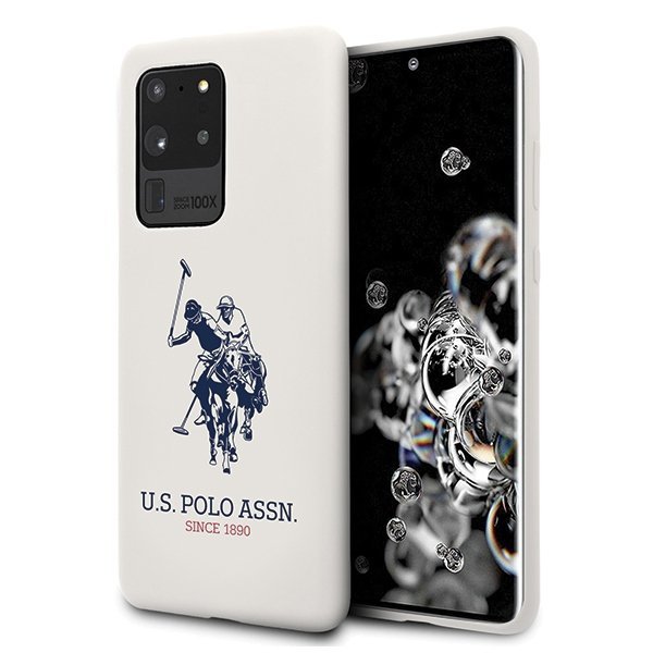 US Polo USHCS69SLHRWH S20 Ultra G988biały/white Silicone Collection