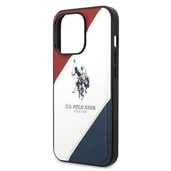 US Polo USHCP14XPSO3 iPhone 14 Pro Max 6,7&quot; biały/white Tricolor Embossed