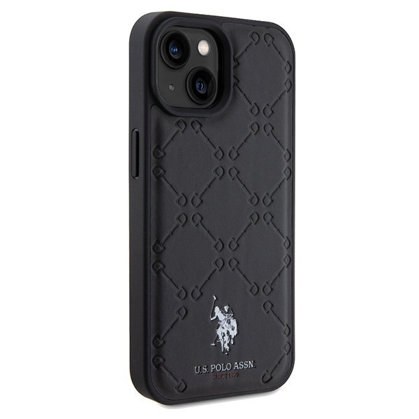 US Polo USHCP15SPYOK iPhone 15 / 14 / 13 6.1&quot; czarny/black Yoke Pattern