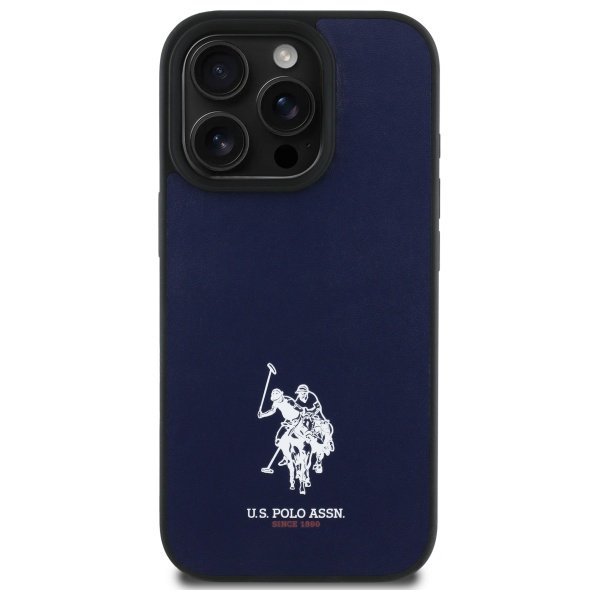 US Polo USHCP15XPGEV iPhone 15 Pro Max   6,7&quot; granatowy/navy Leather Embroidered DH Color