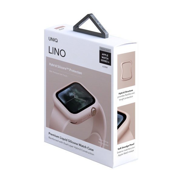 UNIQ etui Lino Apple Watch Series4/5/6/SE 44mm. różowy/blush pink