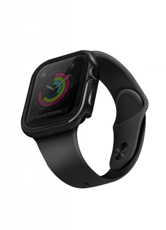 UNIQ etui Valencia Apple Watch Series4/5/6/SE 44mm. szary/gunmetal grey