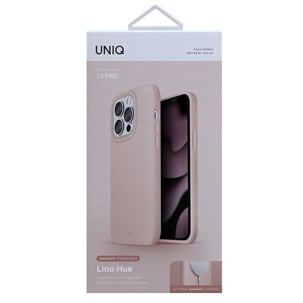 UNIQ etui Lino Hue iPhone 13 Pro / 13 6,1&quot; różowy/blush pink MagSafe