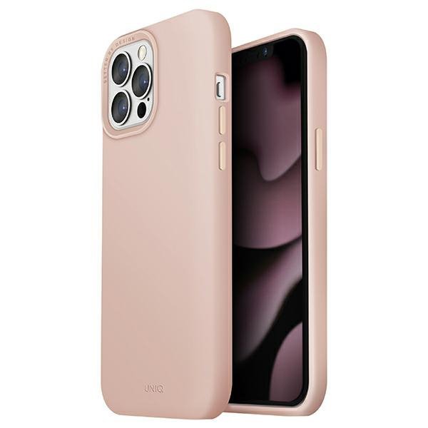 UNIQ etui Lino Hue iPhone 13 Pro Max6,7&quot; różowy/blush pink MagSafe