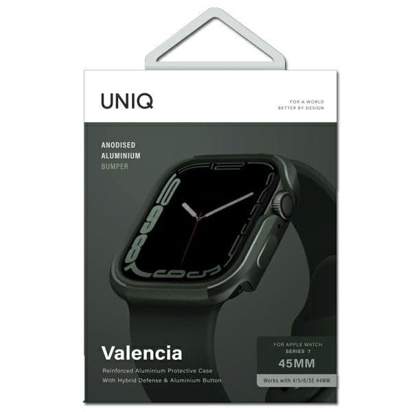 UNIQ etui Valencia Apple Watch Series4/5/6/7/8/9/SE/SE2 45/44mm. zielony/green