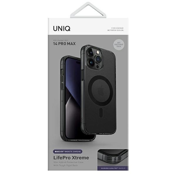 UNIQ etui LifePro Xtreme iPhone 14 ProMax 6,7&quot; Magclick Charging czarny/smoke frost