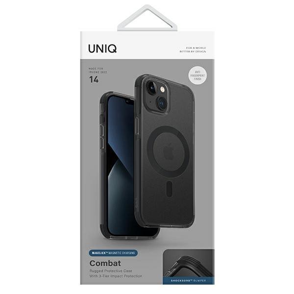 UNIQ etui Combat iPhone 14 / 15 / 13 6,1&quot; Magclick Charging czarny/charcoal