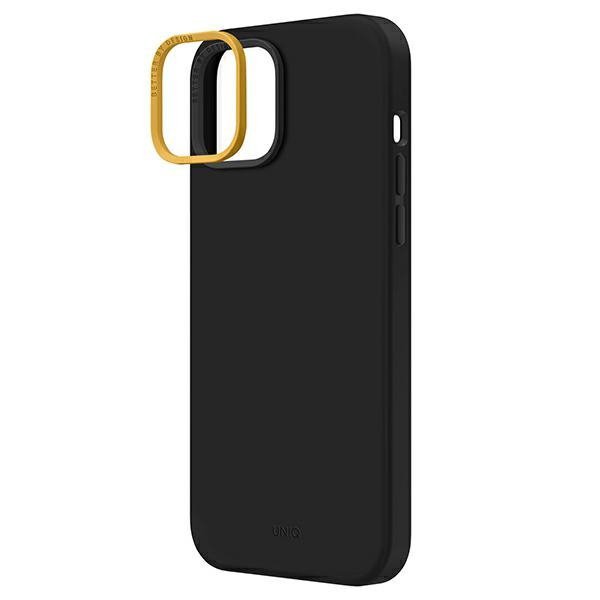 UNIQ etui Lino iPhone 14 / 15 / 13 6,1&quot;czarny/midnight black