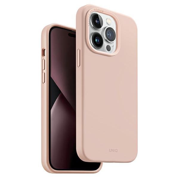 UNIQ etui Lino Hue iPhone 14 Pro Max6,7&quot; Magclick Charging różowy/blush pink