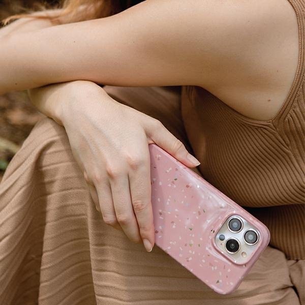 UNIQ etui Coehl Terrazzo iPhone 14 Pro6,1&quot; różowy/coral pink