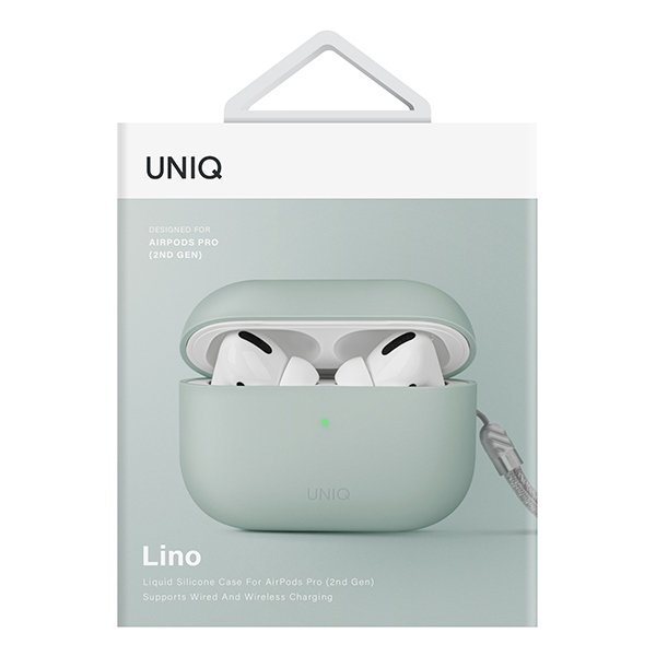 UNIQ etui Lino AirPods Pro 2 gen Silicone (2022/2023) miętowy/mint green