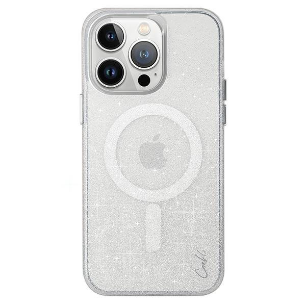 UNIQ etui Coehl Lumino iPhone 15 Pro 6.1&quot; Magnetic Charging srebrny/sparkling silver