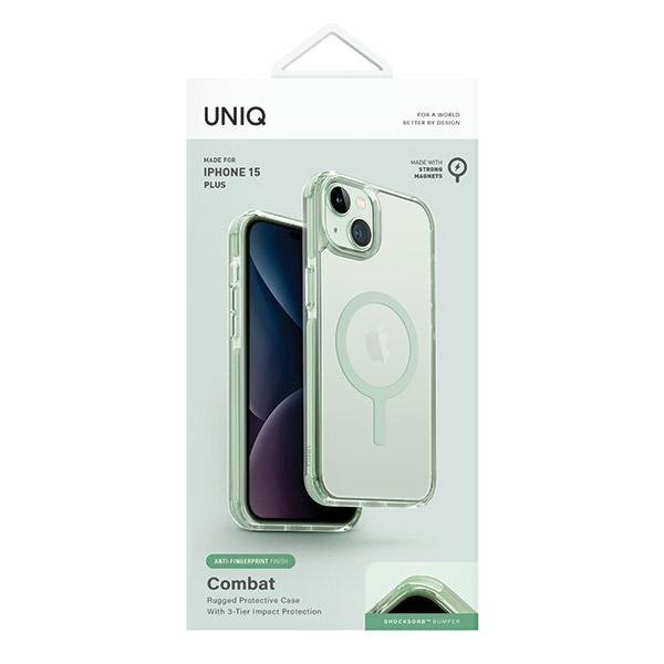 UNIQ etui Combat iPhone 15 Plus / 14 Plus 6.7&quot; Maglick Charging miętowy/cool mint