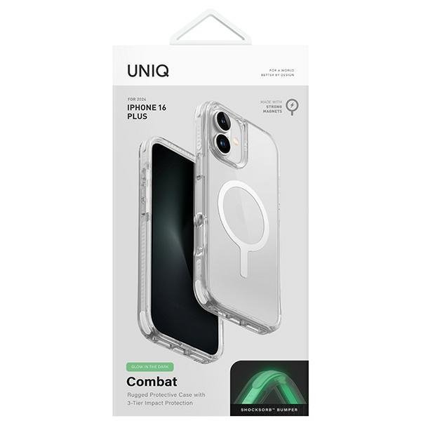UNIQ etui Combat Luminous iPhone 16 Pro6.3&quot; Magclick Charging biały/white