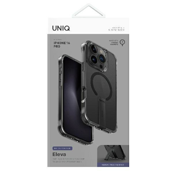 UNIQ etui Eleva with Vertica Stand iPhone 16 Pro 6.3&quot; czarny/carbon black