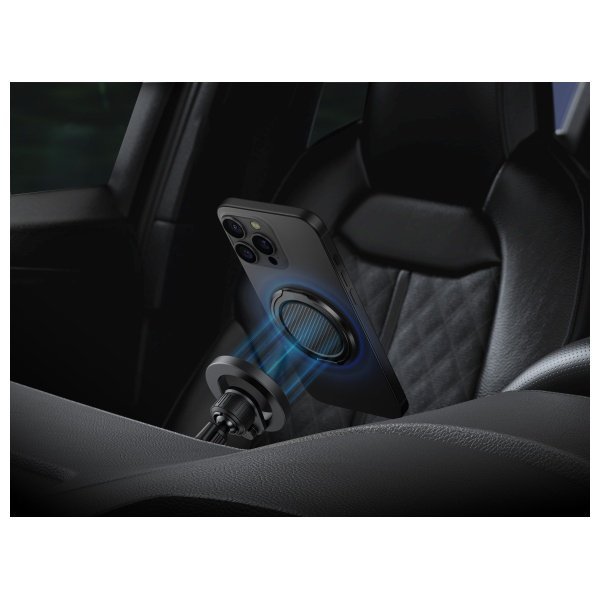 UNIQ Gripfit Premium 360 Magnetic        Mount&Kickstand Uchwyt Magnetyczny czarny/carbon black