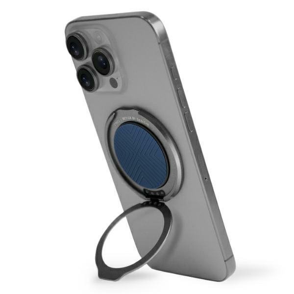 UNIQ Gripfit 360 Magnetic                Mount&Kickstand Uchwyt Magnetyczny niebieski/sapphire blue