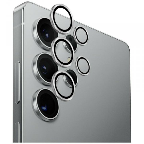 Szkło na obiektyw aparatu UNIQ Optix     Aluminium Camera Lens do Samsung Galaxy S25 Ultra srebrny