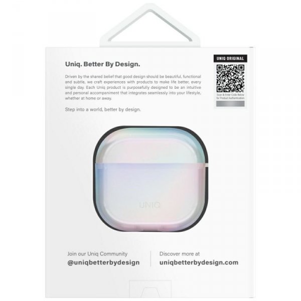 Etui UNIQ Iridescia do AirPods 4 Hang Case holo quartz