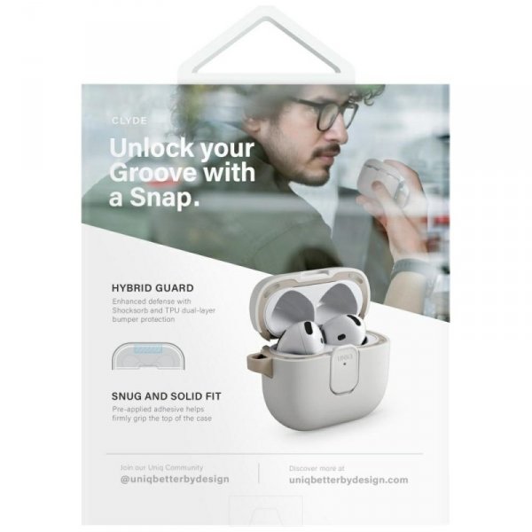 Etui UNIQ Clyde do AirPods 4 Lock Case   czarny
