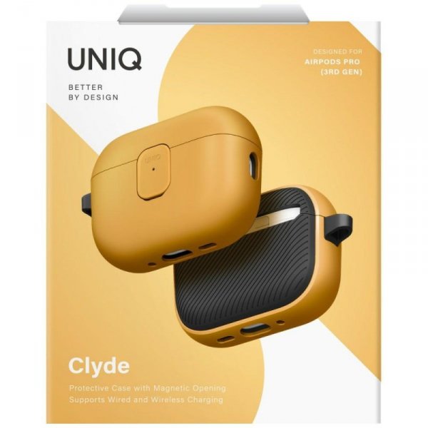 Etui UNIQ Clyde do AirPods Pro 3 gen     żółto szary