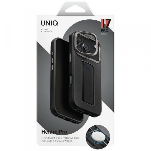 Etui UNIQ Heldro Pro do iPhone 17 Pro    Magclick Charging czarny